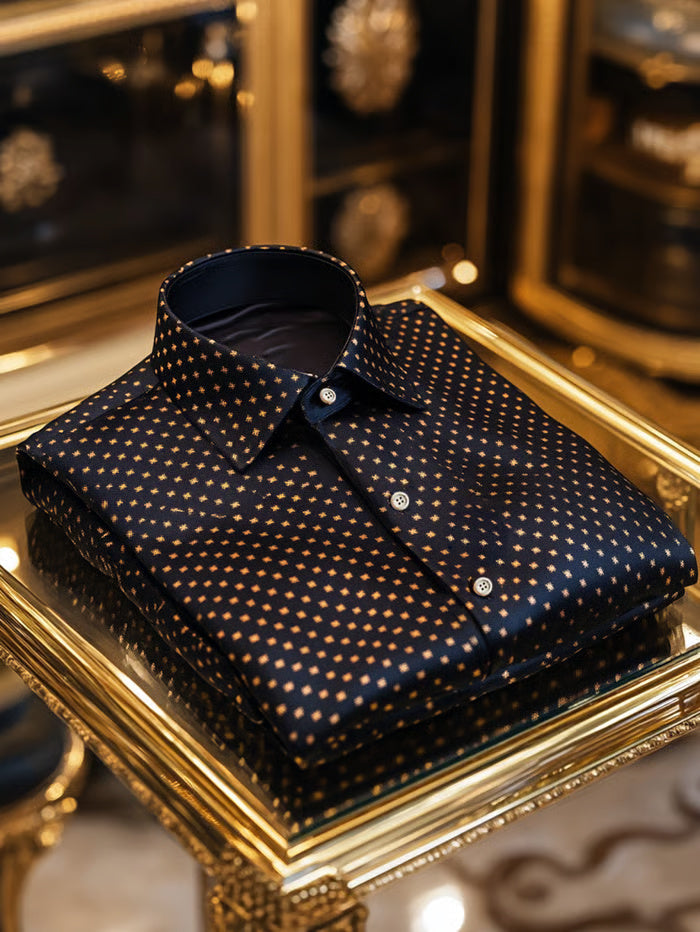 Men's Silk Luxury Business Long Sleeve Shirt