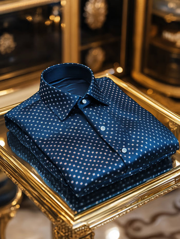 Men's Silk Luxury Business Long Sleeve Shirt