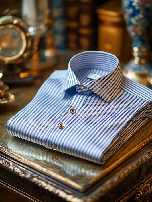 Men's Luxury Business Striped Long Sleeve Shirt