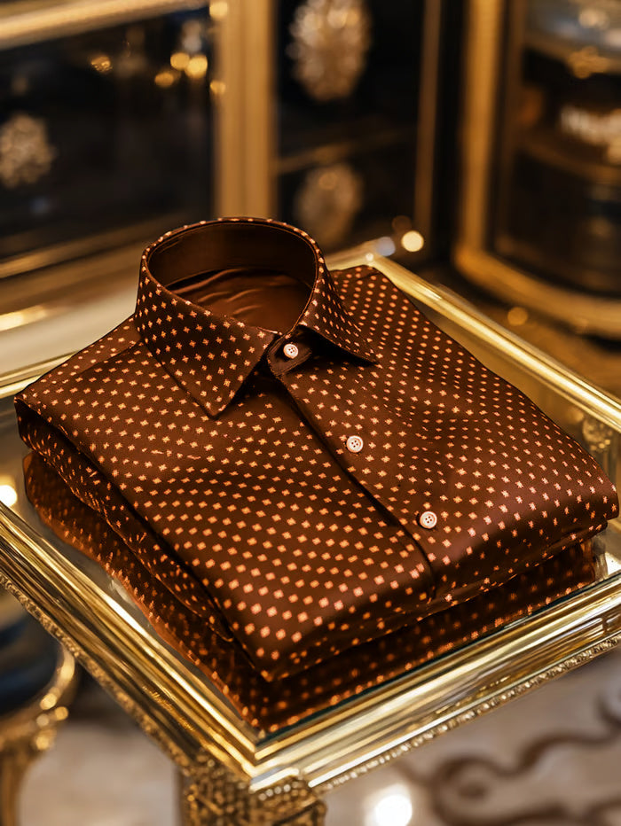 Men's Silk Luxury Business Long Sleeve Shirt