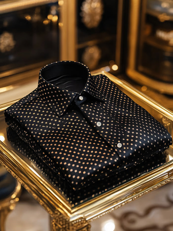 Men's Silk Luxury Business Long Sleeve Shirt