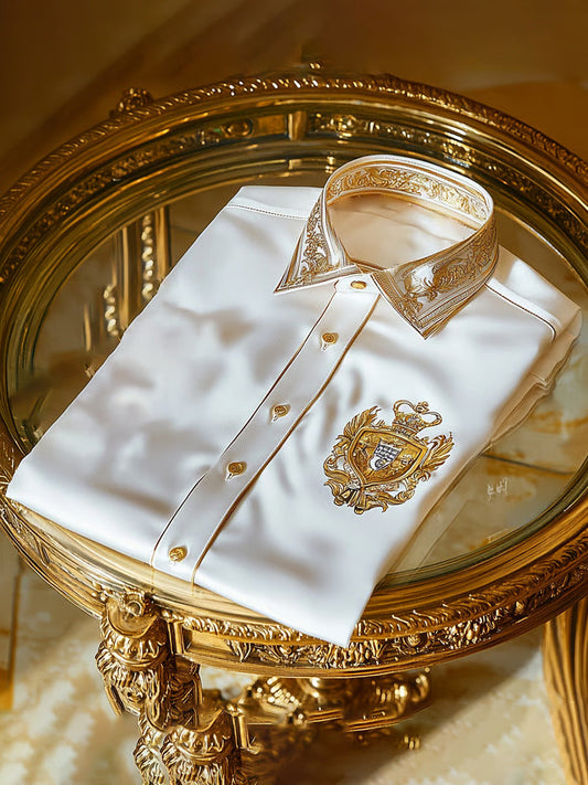 Men's Silk Luxury Business Long Sleeve Shirt
